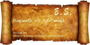 Bagaméri Sámuel névjegykártya